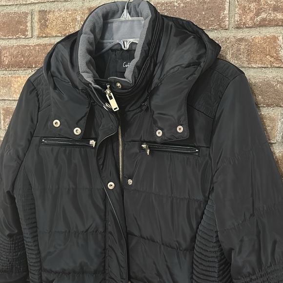 Coffee Shop New York Puffer Hooded ‎ Women's Coat Size Large - Picture 4 of 12